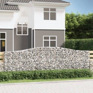 vidaXL Oblúkové gabionové koše 20 ks 400x30x120/140 cm pozink. železo