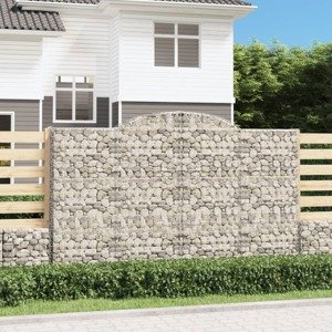 vidaXL Oblúkové gabiónové koše 20 ks 300x50x180/200cm pozink. železo