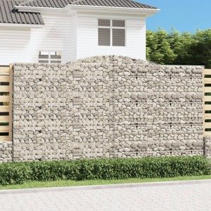 vidaXL Oblúkový gabionový kôš 15ks 400x30x220/240cm pozinkované železo