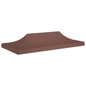 vidaXL Strecha na párty stan 6x3 m, hnedá 270 g/m²