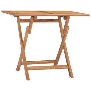 vidaXL Skladací záhradný jedálenský stôl 90x60x75 cm tíkový masív