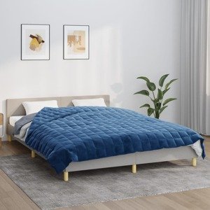 vidaXL Záťažová prikrývka modrá 200x230 cm 9 kg látka
