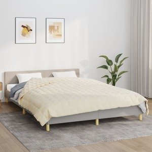 vidaXL Záťažová prikrývka bledokrémová 200x230 cm 9 kg látka