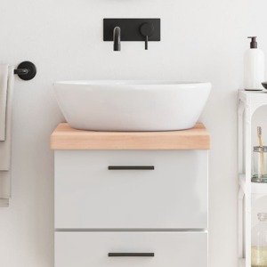 vidaXL Kúpeľňová doska 40x50x(2-6) cm neošetrený masív