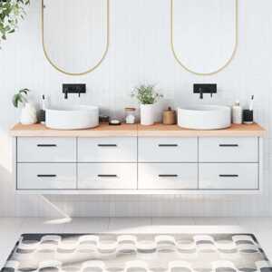 vidaXL Kúpeľňová doska 200x60x(2-6) cm neošetrený masív