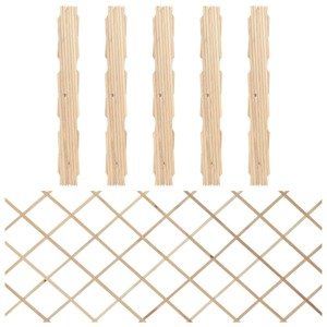 vidaXL Mriežkový plot 5 ks jedľové drevo 180x80 cm