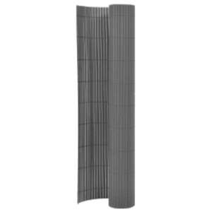 vidaXL Obojstranný záhradný plot 110x400 cm sivý