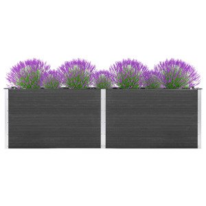 vidaXL Vyvýšený záhradný záhon 200x100x91 cm WPC sivý