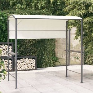 vidaXL Altánok so strechou 220x110x200 cm krémový