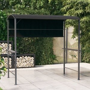 vidaXL Altánok so strechou 220x110x200 cm krémový