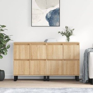 vidaXL Komody 2 ks dub sonoma spracované drevo