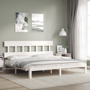 vidaXL Posteľ bez matraca biela 200x200 cm masívna borovica