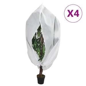 vidaXL Flísové kryty na rastliny so zipsom 4 ks 70 g/m² 3,14x2,5 m