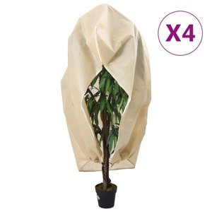vidaXL Flísové kryty na rastliny so zipsom 4 ks 70 g/m² 3,14x2,5 m