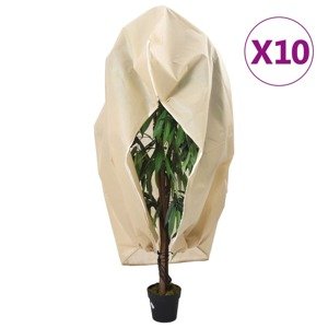 vidaXL Flísové kryty na rastliny so zipsom 10 ks 70 g/m² 3,93x3 m
