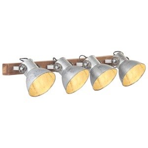 vidaXL Industriálna nástenná lampa strieborná 90x25 cm E27