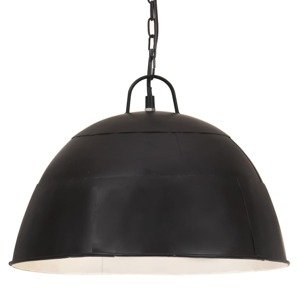 vidaXL Industriálna vintage závesná lampa 25W, čierna,okrúhla 41cm E27