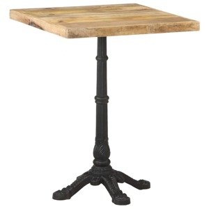 vidaXL Bistro stolík 60x60x77 cm surové mangovníkové drevo