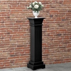 vidaXL Štvorcový stĺpový stojan na rastliny čierny 17x17x66 cm MDF