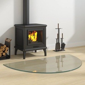 vidaXL Krbová sklenená doska polkruhová 1000x600 mm