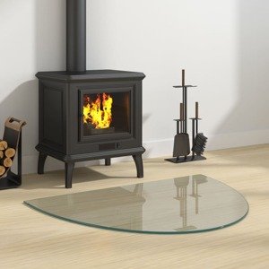 vidaXL Krbová sklenená doska polkruhová 800x600 mm