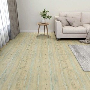 vidaXL Samolepiace podlahové dosky 55 ks, PVC 5,11 m², svetlohnedé