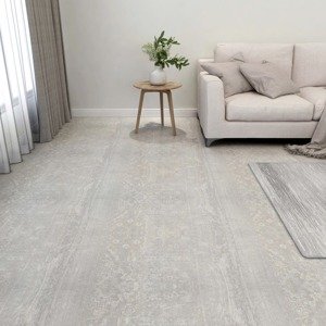 vidaXL Samolepiace podlahové dosky 55 ks, PVC 5,11 m², svetlosivé
