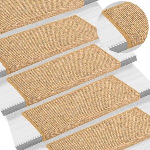vidaXL Samolepiace nášľapy na schody 15 ks 65x21x4 cm oranžové