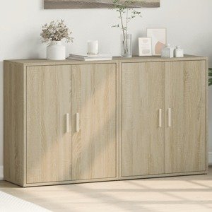 vidaXL Komody 2 ks dub sonoma 60x31x70 cm kompozitné drevo