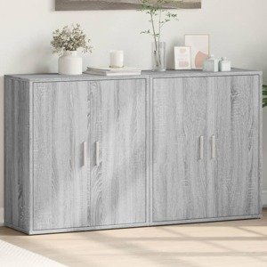 vidaXL Komody 2 ks sivé sonoma 60x31x70 cm kompozitné drevo