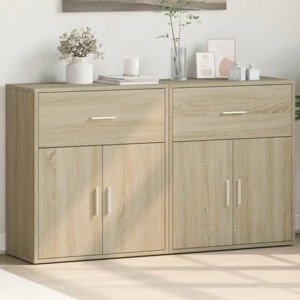 vidaXL Komody 2 ks dub sonoma 60x31x70 cm kompozitné drevo