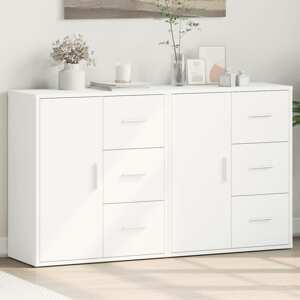 vidaXL Komody 2 ks biele 60x31x70 cm kompozitné drevo
