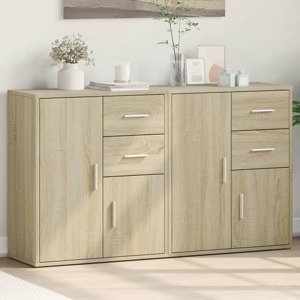 vidaXL Komody 2 ks dub sonoma 60x31x70 cm kompozitné drevo