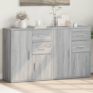 vidaXL Komody 2 ks sivé sonoma 60x31x70 cm kompozitné drevo