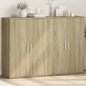 vidaXL Komody 2 ks dub sonoma 60x31x84 cm kompozitné drevo