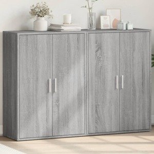 vidaXL Komody 2 ks sivé sonoma 60x31x84 cm kompozitné drevo