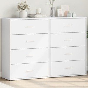 vidaXL Komody 2 ks biele 60x31x84 cm kompozitné drevo