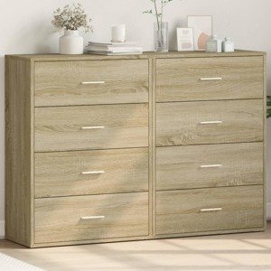vidaXL Komody 2 ks dub sonoma 60x31x84 cm kompozitné drevo