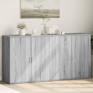 vidaXL Komody 2 ks sivé sonoma 79x38x80 cm kompozitné drevo