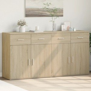 vidaXL Komody 2 ks dub sonoma 79x38x80 cm kompozitné drevo
