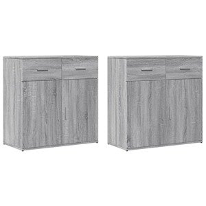 vidaXL Komody 2 ks sivé sonoma 79x38x80 cm kompozitné drevo