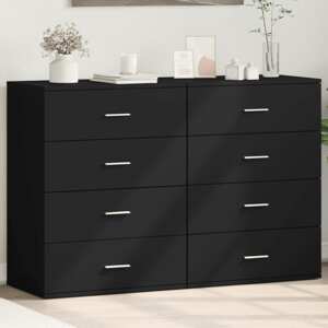 vidaXL Komody 2 ks čierne 60x39x80 cm kompozitné drevo