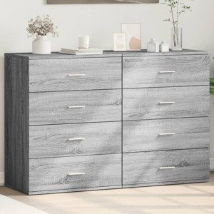 vidaXL Komody 2 ks sivý dub sonoma 60x39x80 cm kompozitné drevo