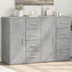 vidaXL Komody 2 ks betónovo sivé 59x39x80 cm kompozitné drevo