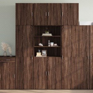 vidaXL Vysoká skrinka hnedý dub 80x42,5x249 cm kompozitné drevo