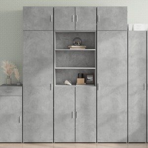 vidaXL Vysoká skrinka sivá 70x42,5x185 cm kompozitné drevo