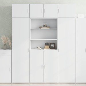 vidaXL Vysoká skrinka biela 80x42,5x185 cm kompozitné drevo