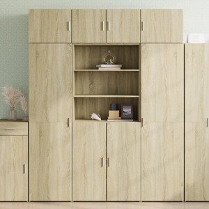 vidaXL Vysoká skrinka dub sonoma 80x42,5x185 cm kompozitné drevo