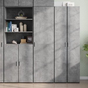 vidaXL Vysoká skrinka betónovo sivá 50x42,5x185 kompozitné drevo