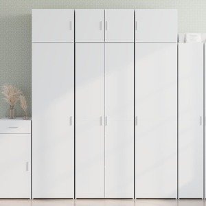 vidaXL Vysoká skrinka biela 70x42,5x185 cm kompozitné drevo